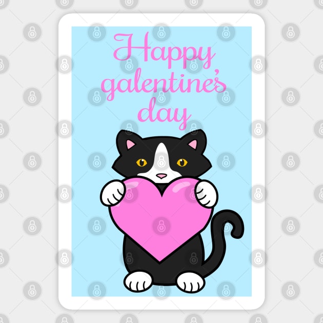 Galentines day cat Magnet by Purrfect